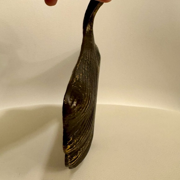 Bronze Metal Gingko Leaf Trinket Dish - Picture 6 of 7